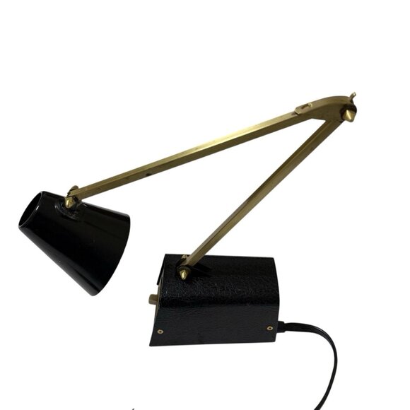 Dazor Adjustable Desk Lamp Black Small MCM 60's Works Hi/Low Setting Vintage - Picture 7 of 11